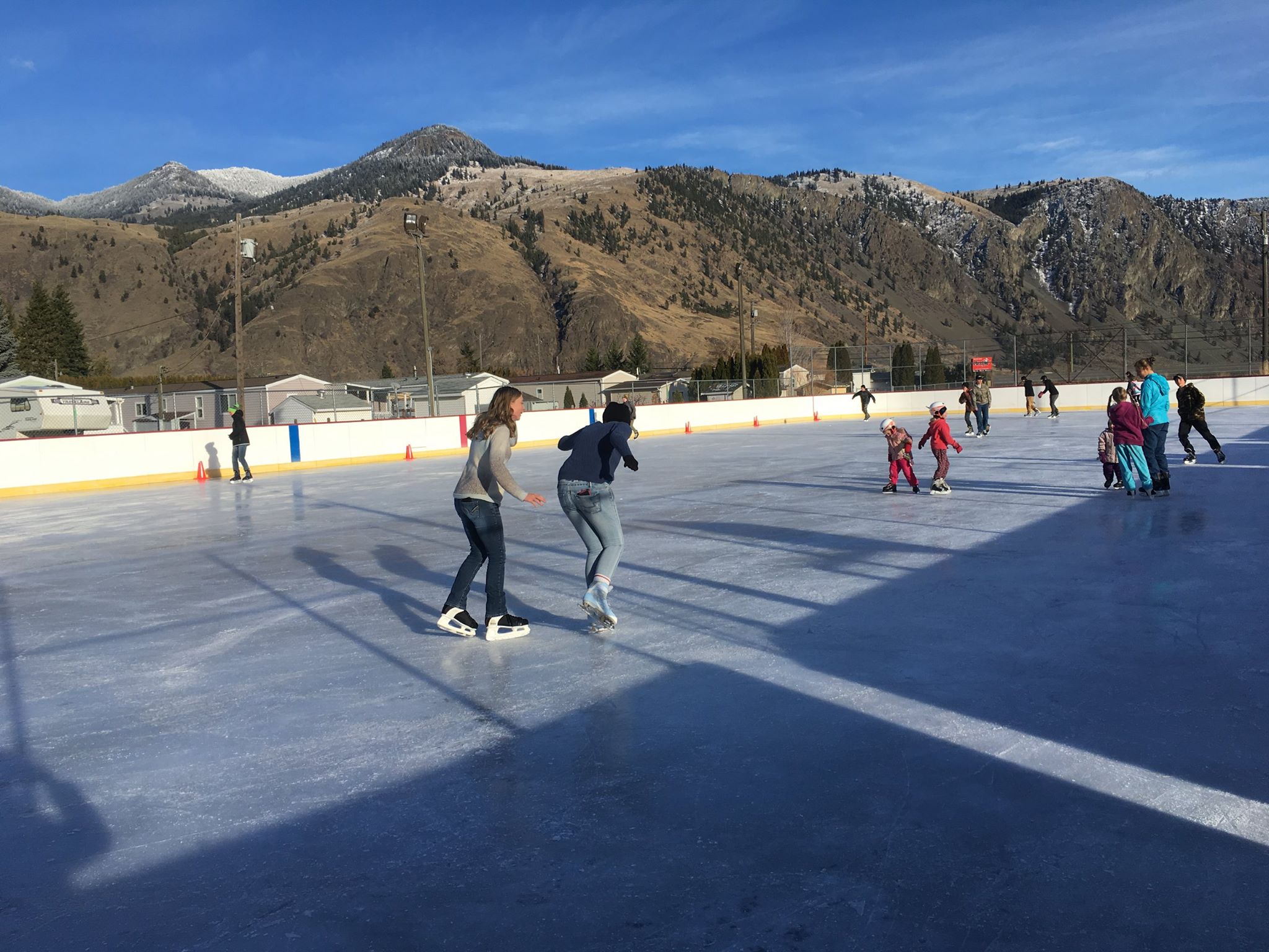 Children showcasing skating skills