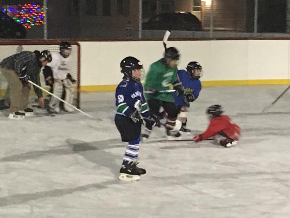 Children participating in skating activities